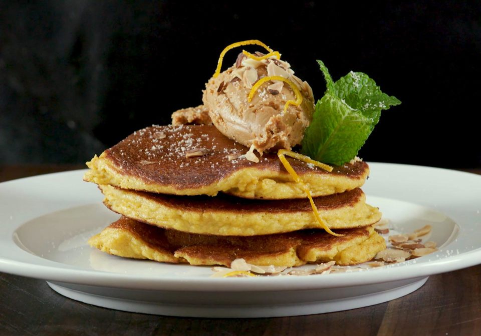 GrainFree Pumpkin Pancakes with Almond Butter Innit